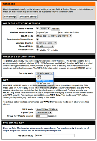 Sample Configuration Page